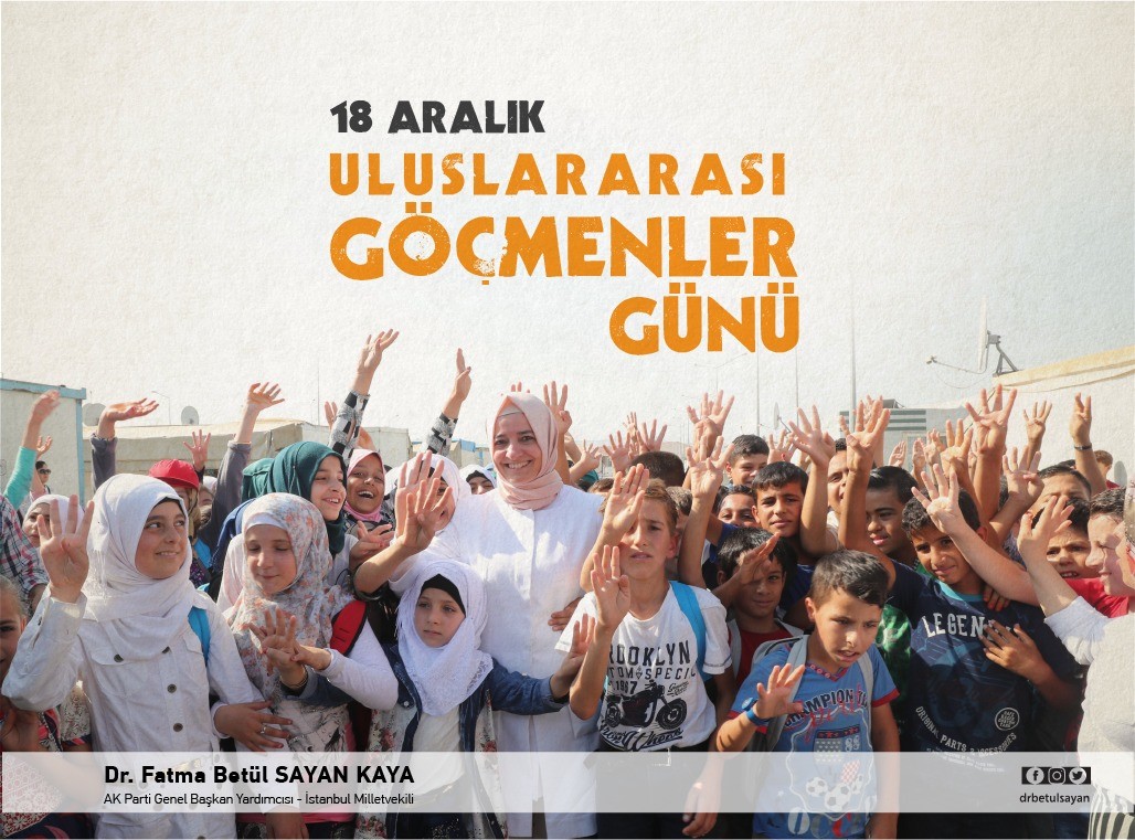 18 Aralık Uluslararası Göçmenler Günü Mesajı